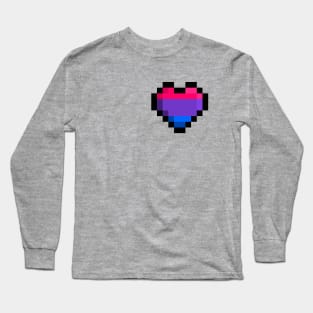 Pixel Bisexual Pride Flag Long Sleeve T-Shirt